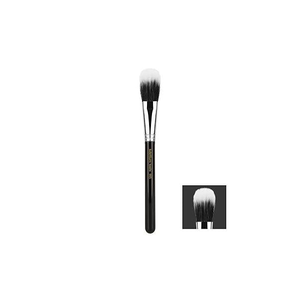 Bdellium Tools Professional Makeup Brush - Maestro Series 965 Duet Fiber Blusher With Mix of Soft Synthetic & Natural Fibers, For Applying Pop Color (Black, 1pc)