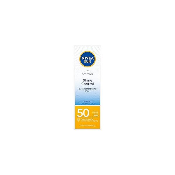 Nivea Sun UV Sunscreen Face Shine Control Cream for Mat Look SPF50, 50ml