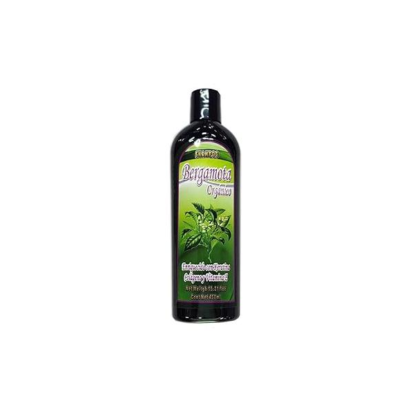 Bergamota Organico Shampoo 15.21 Fl Oz Enriquecido con Keratina, Colageno y Vitamina E