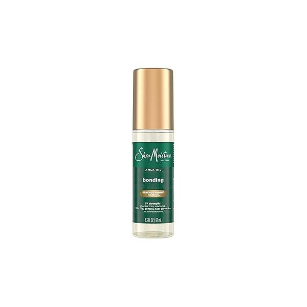 SheaMoisture Bonding Oil Amla to Protect, Strengthen and Smooth Hair with Fair-Trade Shea Butter 5X Strength 24-Hour Frizz & Humidity Control 3.3fl oz