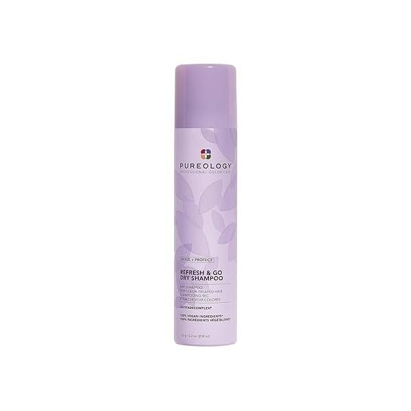 Pureology Style + Protect Refresh & Go Dry Shampoo For Oily and Color-Treated Hair - Volumizes Protects from Heat Shampoo, Silicone-Free Vegan