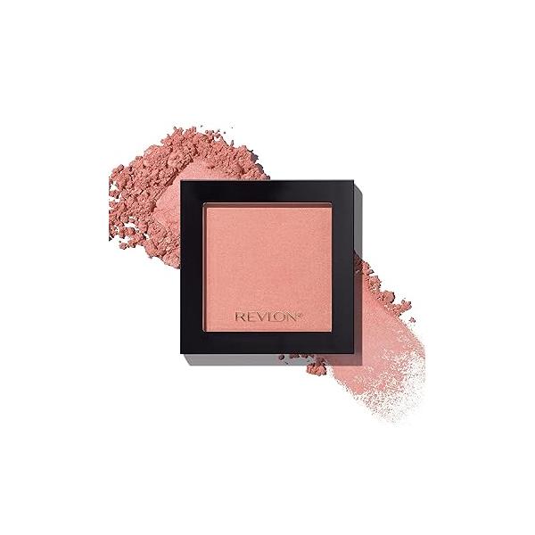 Revlon Powder Blush Face Makeup, High Impact Buildable Color, Lightweight & Smooth Finish, 006 Naughty Nude, 0.17 oz