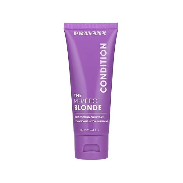 Pravana The Perfect Blonde Purple Toning Conditioner | Neutralizes Brassy, Yellow Tones For Color-Treated Hair Adds Strength, Shine, Elasticity