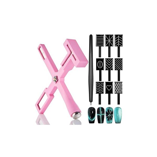 11Pcs Nail Magnet Set for Cat Eye Gel Polish 5 in 1 Multifunction Wand Nails Magnets Sticks Magnetic Design Tools Art