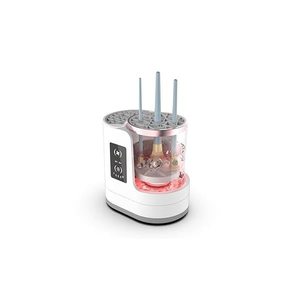 3 in 1 Electric Makeup Brush Cleaner with Dryer, Automatic Rotating Deep Cleaning Various Sizes Beauty Set, Model H2-006