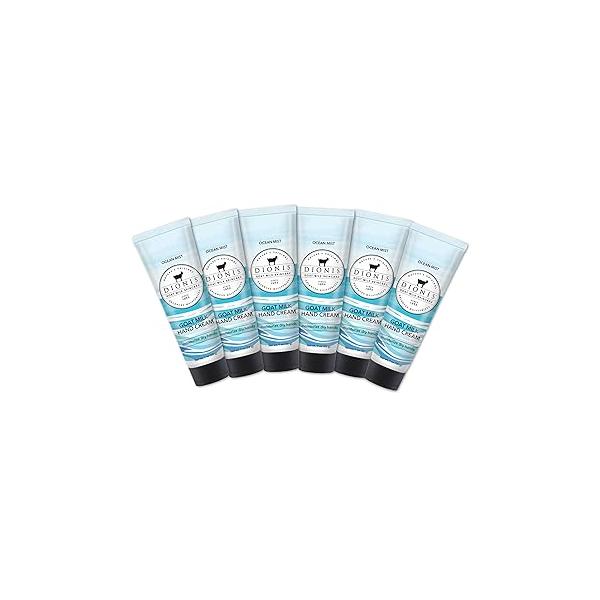 Dionis - Goat Milk Skincare Scented Hand Cream, Travel Size Self Care Moisturizing Lotion For Women, Vitamins & Minerals Hydrate Dry Skin Cruelty Free, Paraben Ocean Mist, 1oz Set of 6