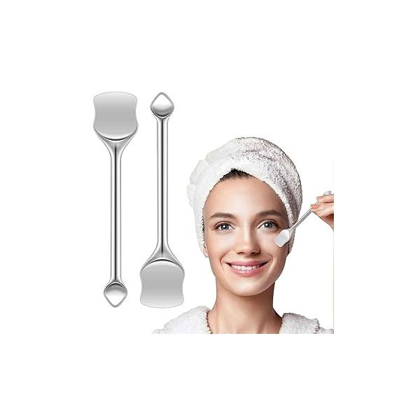 Sosation 2 Pcs Pore Prep Tool Blackhead Remover Comedones Extractor Metal Pimple Facial Skin Care Tools Makeup Nose Face for Women Men Whitehead Popping Zit Removing