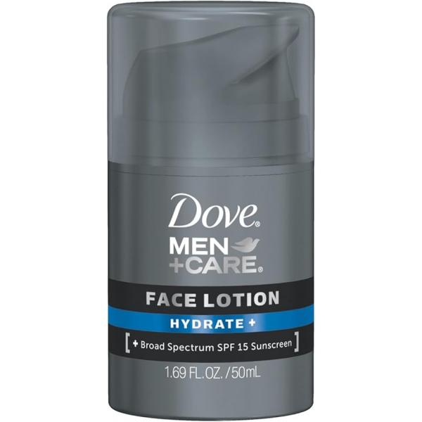 Dove Men + Care Face Lotion Hydrate with Broad Spectrum SPF 15, 1.69 Fl Oz