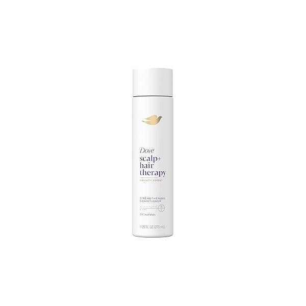 Dove Density Boost Strengthening Conditioner Scalp + Hair Therapy for protecting against premature breakage, with Vitamin B3, Zinc and 0% sulfates, 9.25 oz