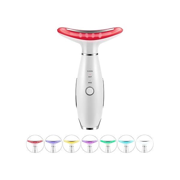 7-in-1 Red-Light-Therapy-for-Face and Neck, Face Neck Massager for Daily Skin Care Routine