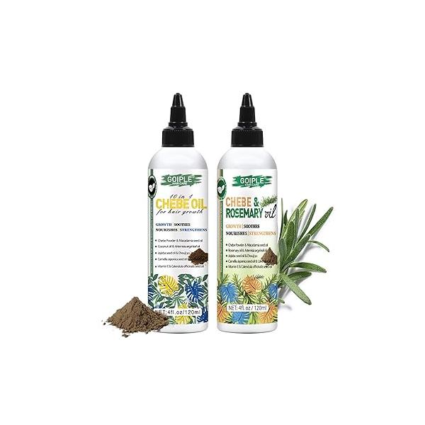 Natural 10 in 1 Chebe Oil Moisturizer for Scalp, African Powder Hair Growth Stronger, Thicker, Longer All Types(2pcs)