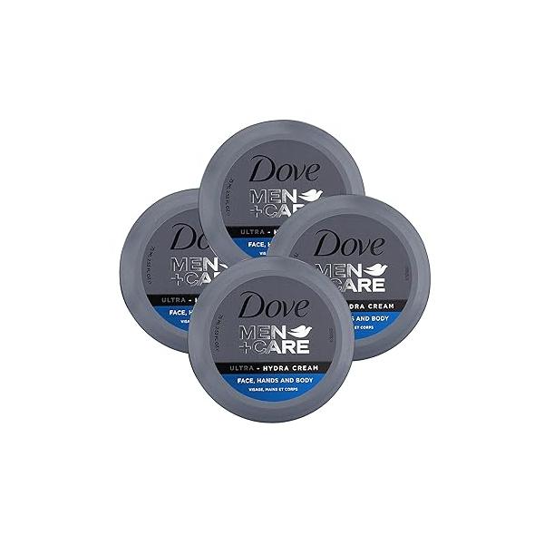 Dove Men+Care Ultra-Hydra Cream with 24 Hour Moisturization, 2.53 FL OZ (Pack of 4)