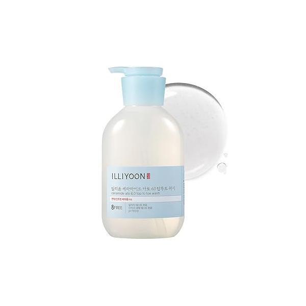 Illiyoon Ceramide Ato 6.0 Top to Toe Wash - Mild Cleanser for Baby body, 16.9 Fl Oz (500ml)