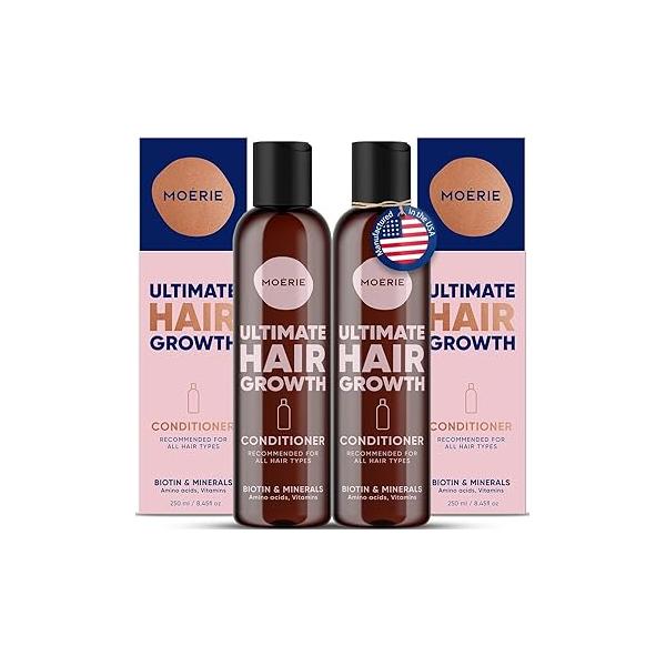 Moerie Ultimate Hair Growth Shampoo - For Longer, Thicker, Fuller - Vegan Friendly Volumizing Products Paraben & Silicone Free All Types Reverse Loss 8.45 fl oz (250ml)