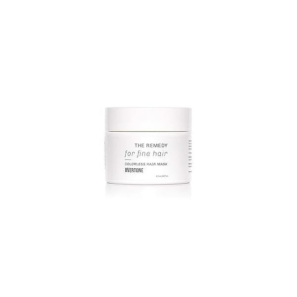oVertone Haircare The Remedy for Fine Hair Colorless Hydrating Mask with Shea Butter & Coconut Oil, Cruelty-Free, 8 oz
