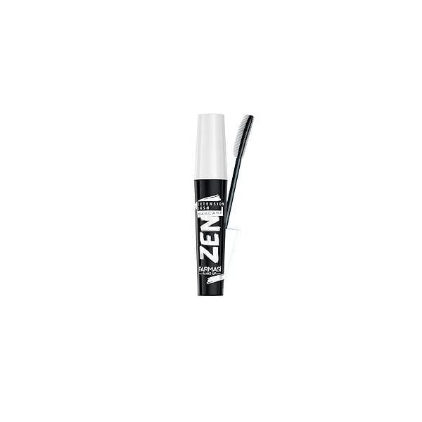 FARMASi Zen Extension Lash Mascara, Intense Length, No Flaking, Smudging, Clumping, Volumizes & Separates Lashes, Fuller Longer and Thicker Blackest Black, 0.27 fl. Oz / 8 ml