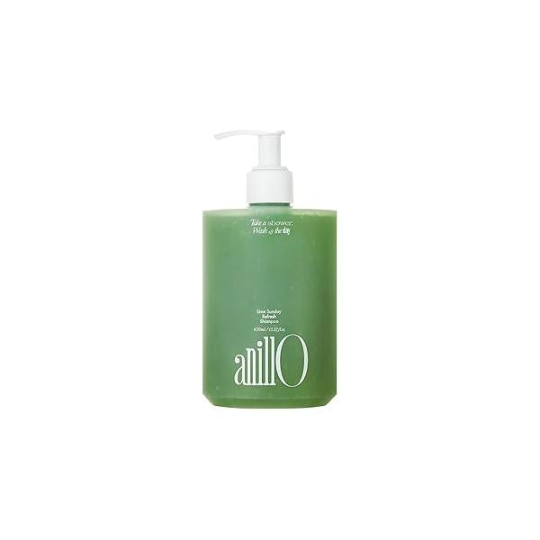 Lime Sunday Refresh Shampoo with Vitamin C, Korean Jeju Tangerine, Mint & Almond Powder for Oily Scalp Care - Exfoliating, Deep Cleansing, Citrus Scent, Silicone Paraben-Free (15.22 fl.oz)