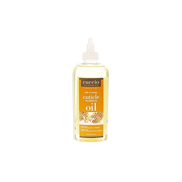 Cuccio Naturale Revitalizing Cuticle Oil - Hydrating For Repaired Cuticles Overnight Remedy Damaged Skin And Thin Nails Paraben Free, Cruelty-Free Formula Milk Honey 8 Oz