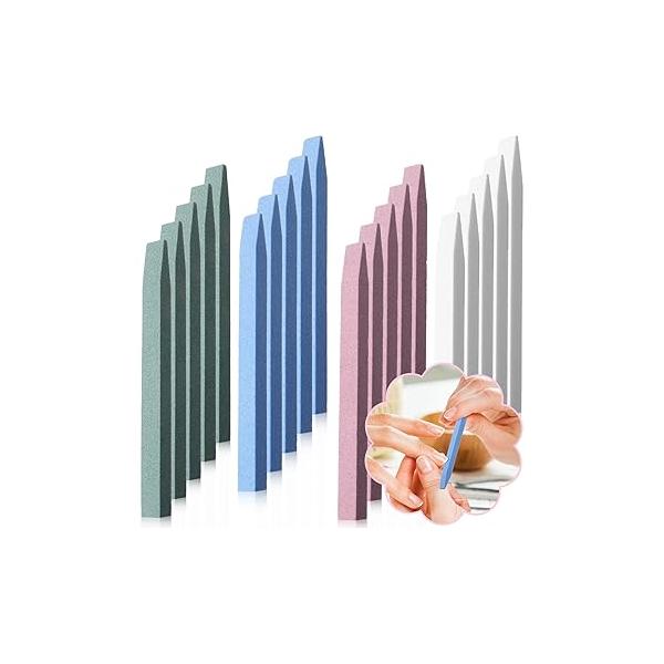 Mudder 8 Pcs Stone Nail File pumice stick for fingernails Pumice Rock Cuticle Pusher Home Salon Toenail Buffing Tool