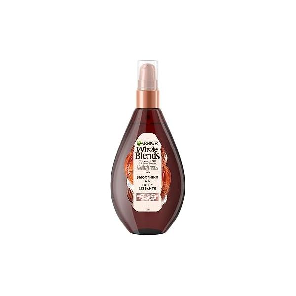 Garnier Whole Blends Smoothing Oil, Coconut Oil & Cocoa Butter Extracts 3.4 Fl Oz (1 Count)