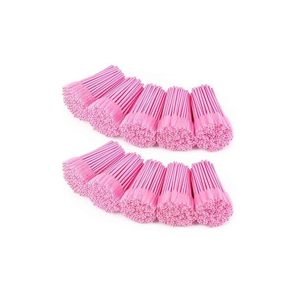 1000 Disposable Mascara Wands Eyelash Brushes Spoolies for Eyebrow Eye Lash Extension Black