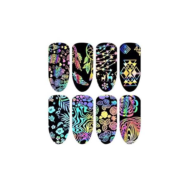 12 Pot/Set Nail Art Gold Silver Paillette Flake Chip Foil DIY Glitter Decal Acrylic UV Gel Decoration