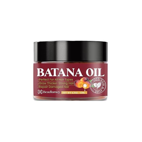 Batana Oil For Hair Growth: 100% Pure And Natural Growth Dr Sebi Organic - Wild From Honduras Thicker, Stronger Prevents Loss Men Women