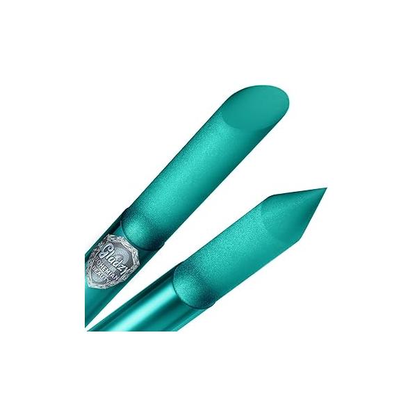 Glass Cuticle Pusher by GLADZY - Manicure Stick, Genuine Czech Quality, Professional Precision Filing Remover, Abrasive Surface Never Wears Out