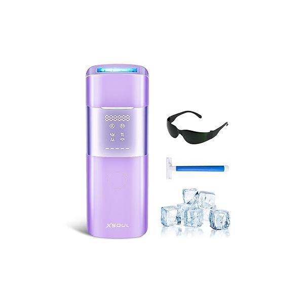 At-Home IPL Hair Removal for Women and Men Permanent 999,999 Flashes Painless Remover on Armpits Back Legs Arms Face Bikini Line, Corded