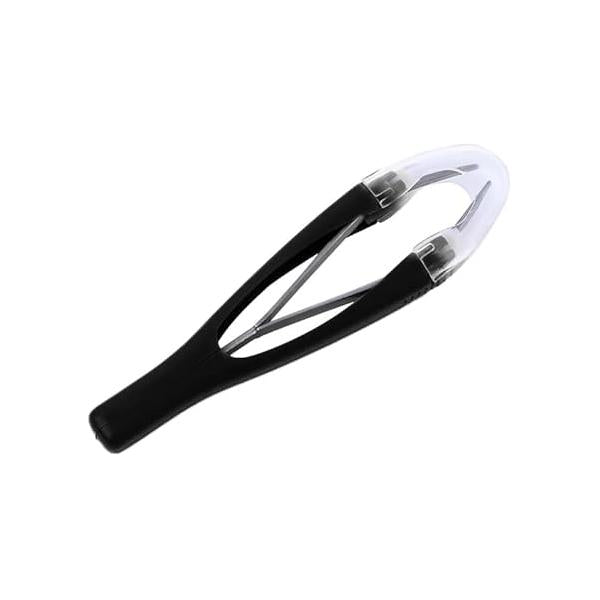Black Automatically Retractable Eyebrow Tweezers Stainless Steel for Women Facial Hair and Ingrown Removal Tweezer Shave