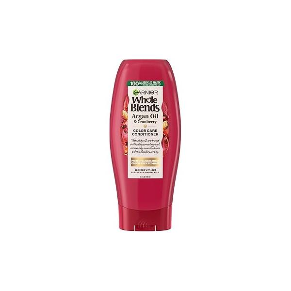 Garnier Whole Blends Color Care Conditioner with Argan Oil & Cranberry Extracts, 12.5 Fl Oz, 1 Count (Packaging May Vary)