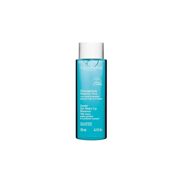 Clarins Gentle Eye Make-Up Remover | Removes Light To Medium Cleanses, Soothes and Softens Conditions Lashes Oil-Free Ophthalmologist Tested All Skin Types 4.2 Fluid Ounces