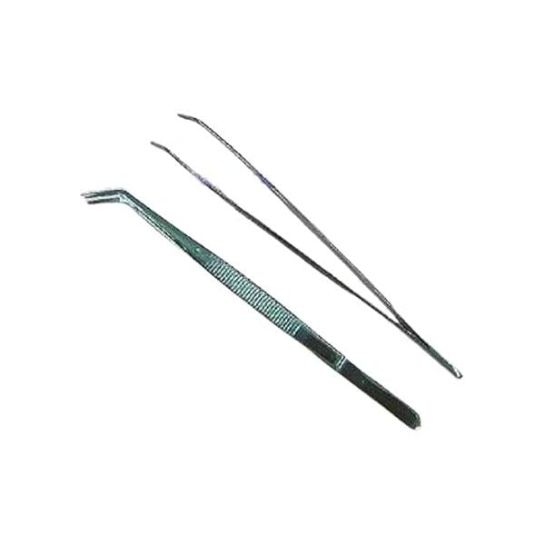 Deluxe 6" Bent Tweezers (Set of 2)