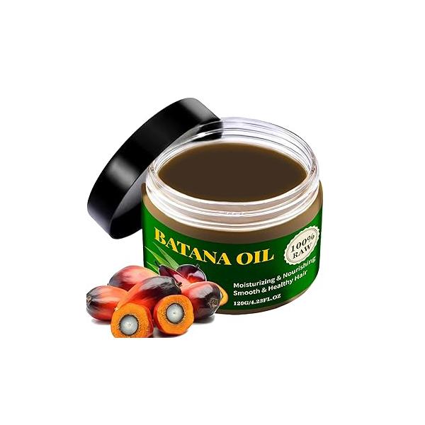 Batana Oil For Hair Growth, Dr. Sebi Cold Pressed Raw Unrefined Organic Spoiled Natural Prevent Loss, Wild Growth Dry And Frizzy Damaged Curly Scalp Enhances Thickness Gifts