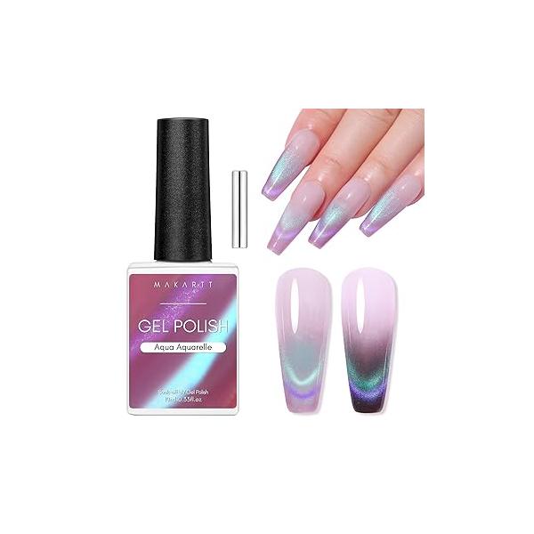 Makartt Gel Nail Polish Liner Set 8ML 2 Colors White and Black for Winter French Art Tips Swirls DIY Manicure Soak Off UV Curing with Thin Brush