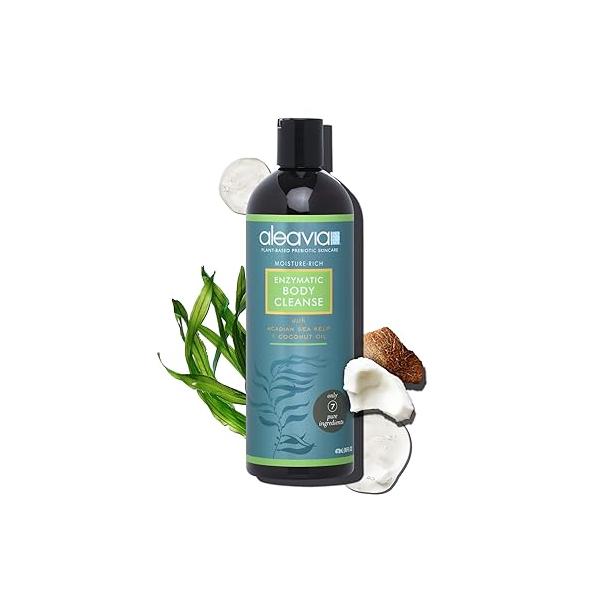 Aleavia Body Cleanse - Organic & All-Natural Prebiotic Wash Fragrance-free and Sulfate-Free Enzymatic Cleanser 16 Oz.