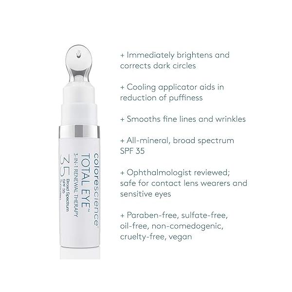 Colorescience Total Eye 3-in-1 Anti-Aging Renewal Therapy for Wrinkles & Dark Circle