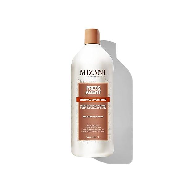 Mizani Press Agent Sulfate-Free Conditioner - Detangles Hair For Heat Styling, Blowout & Silk and Seals From Humidity, Thermal Smoothing With Argan Oil