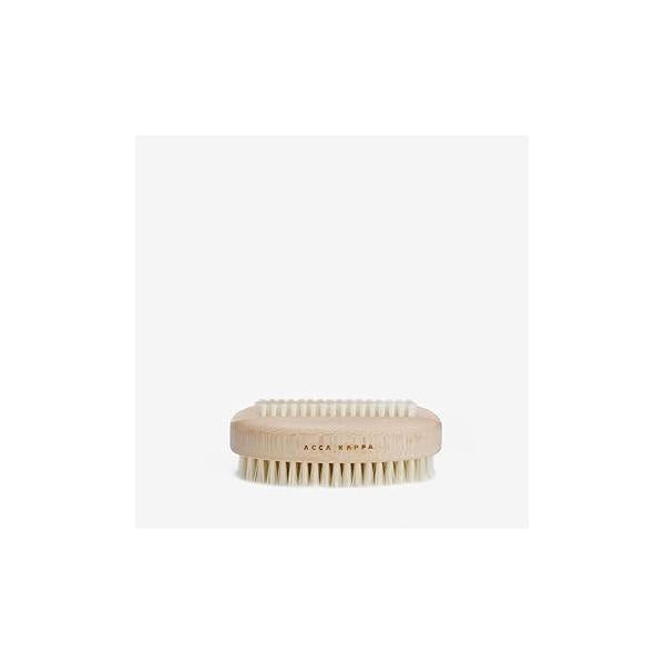ACCA KAPPA Beechwood Nail Brush Double-Tuft Natural Bristles Hand-Finished Grooming Tool for Men and Women