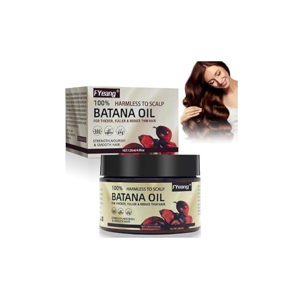 Batana Organic Oil for Hair Growth, Natural Revitalized Strength, Unrefined Growth Prevents Loss, Eliminates Split Ends, Increases Shine For Men, Women