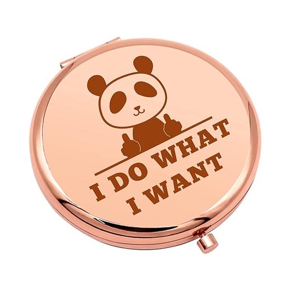 Panda Lover Gifts for Girls Compact Makeup Mirror Friend Funny Women Birthday Gift Lovers Animal Thank You Folding Christmas