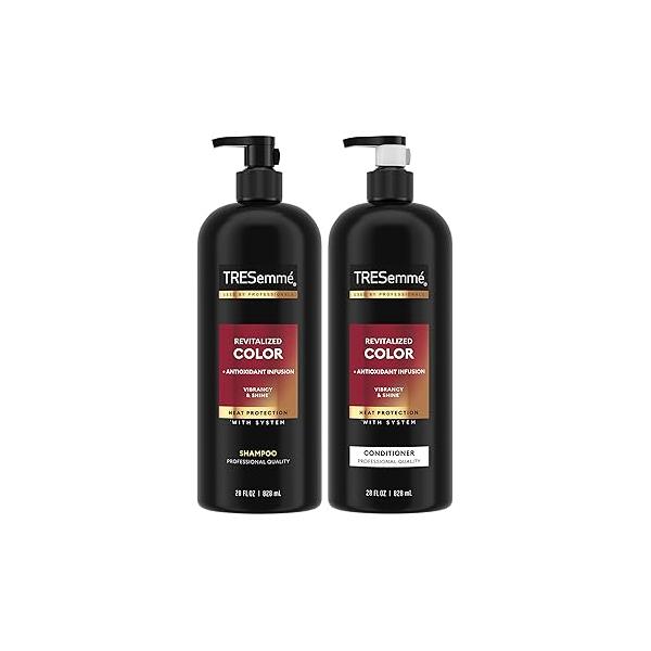 TRESemmé Shampoo and Conditioner, Revitalized Color + Antioxidant Infusion for Color-Treated Hair, Heat Protection, 28 Oz Ea