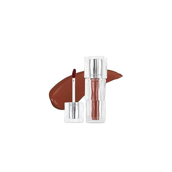 TIRTIR [*Mini Size Waterism Tinted Lip Gloss #06 Honey Nut, 0.06 Fl Oz - Kiss Ready Lipgloss, 12H Long Lasting Non Sticky Natural Glow Korean Multiuse Cheek and Tint for Women gift