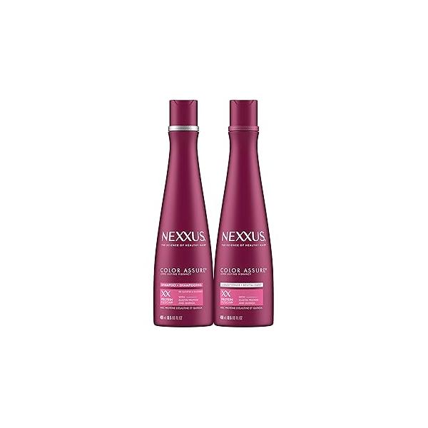 Nexxus Color Assure Shampoo and Conditioner for Color-Treated Hair - Enhances Up to 40 Washes, 13.5oz, 2 Pack