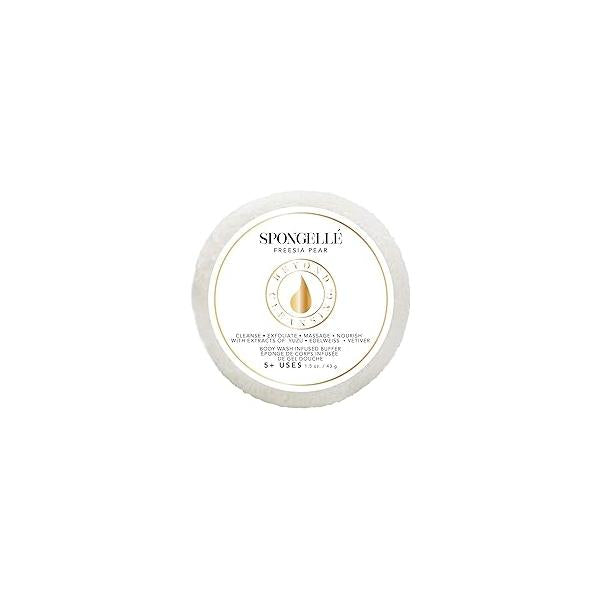 Spongelle Travel Size Spongette Body Wash Infused Buffer (Freesia Pear)