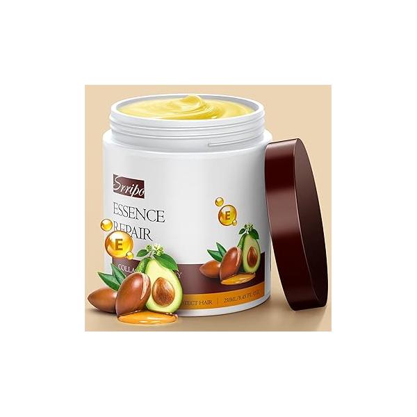 Karsell Collagen Hair Mask for Deep Conditioning, Keratin Treatment with 4 Hydrolyzed Proteins, Moroccan & Avocado Oils Conditioner Nourish, Calendula Gentian Extracts Care Dry Damaged