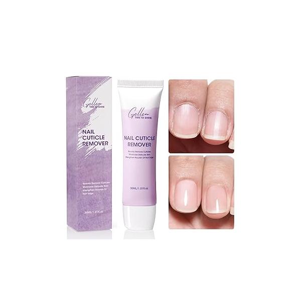 GELLEN Cuticle Remover Instant Nail Softener with Shea Butter Moisturizing Professional Cream Removes Dry Dead Skin Overgrown Cuticles Care Treatment Supplies