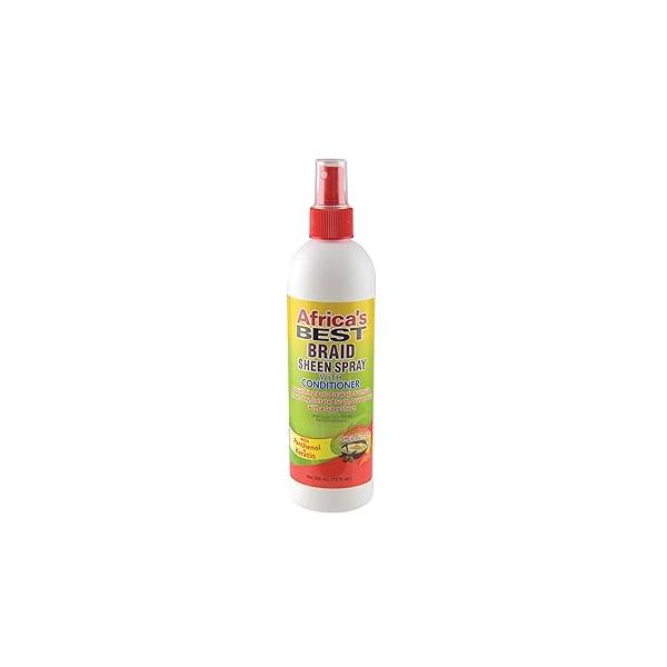 Africa's Best Braid Sheen Spray With Conditioner, 12 Ounce, Green, 1-102-12-1243-01