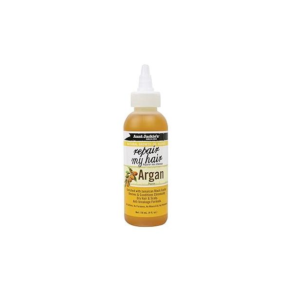 Aunt Jackie's Natural Growth Oil Blends Repair My Hair - Argan, Revives and Conditions Chronically Dry Scalp, Anti-Breakage Formula, 4 oz