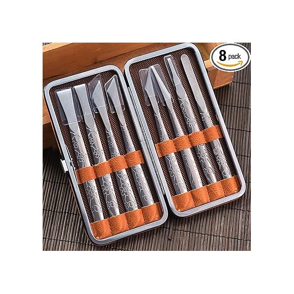 Callus Remover for Feet,8PCS Pedicure Knife,Corn Removers Feet,Callus Remover,Foot File Set, with Storage Box
